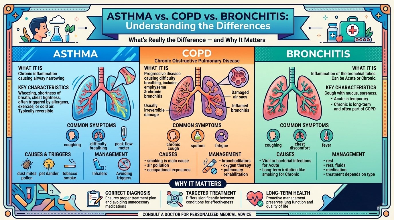 Aasthma-COPD-Bronchitis comparision chart 