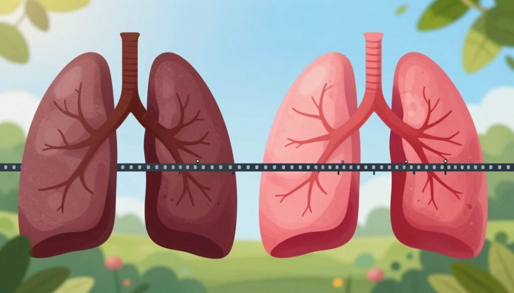 how long lungs take to heal after smoking